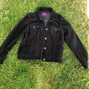 Gloria Vanderbilt Courduroy Jacket black L 90s